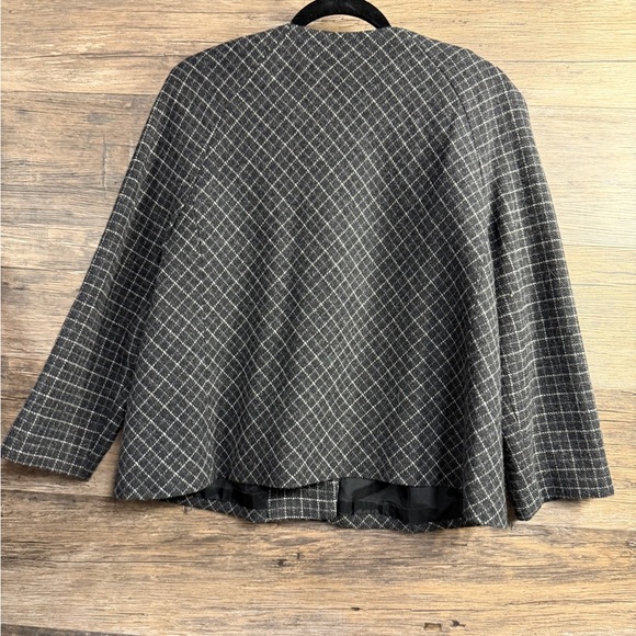 Anne Klein Women's Black and White Plaid Blazer - Picture 3 of 8